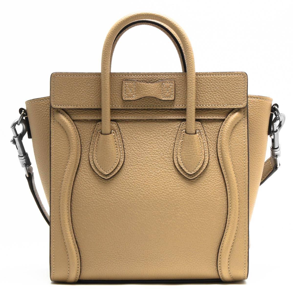 セリーヌ  CELINE ハンドバッグショルダーバッグ ラゲージLUGGAGE ナノNANO デューンベージュ 284000 3DRU 03UN レディース