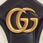 グッチ  GUCCI バッグ ショルダーバッグ 【GGマーモント】 ブラック×ホワイト系 443497 DRWST​