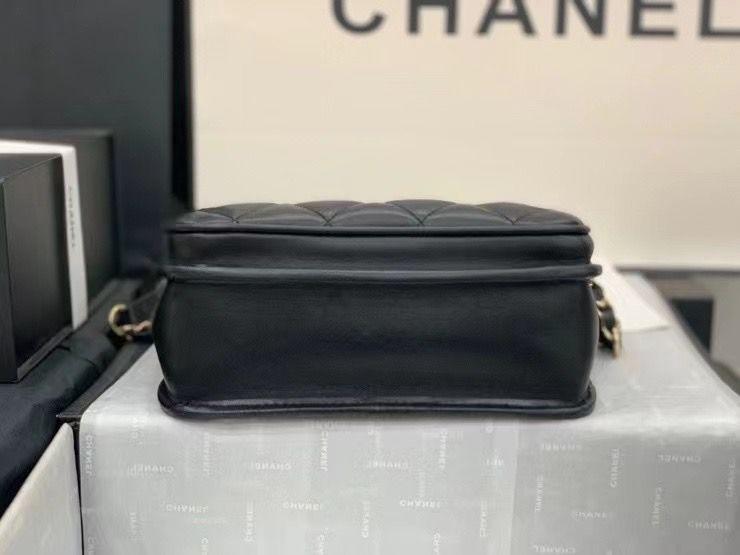 CHANEL ミニ メッセンジャー ショルダーバッグ グレインド カーフスキン ブラック AS2465 B05440 94305