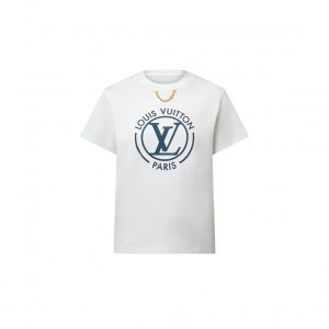 ルイ・ヴィトン フロックド LV Tシャツ 1AHEOU
